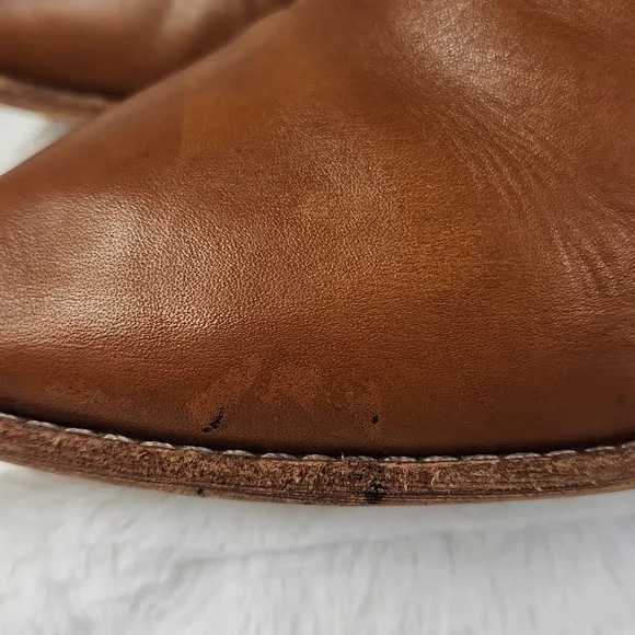 Madewell Charley Size 8.5 M Chestnut Brown Leather Booties Zip Cowboy Western - Picture 7 of 14